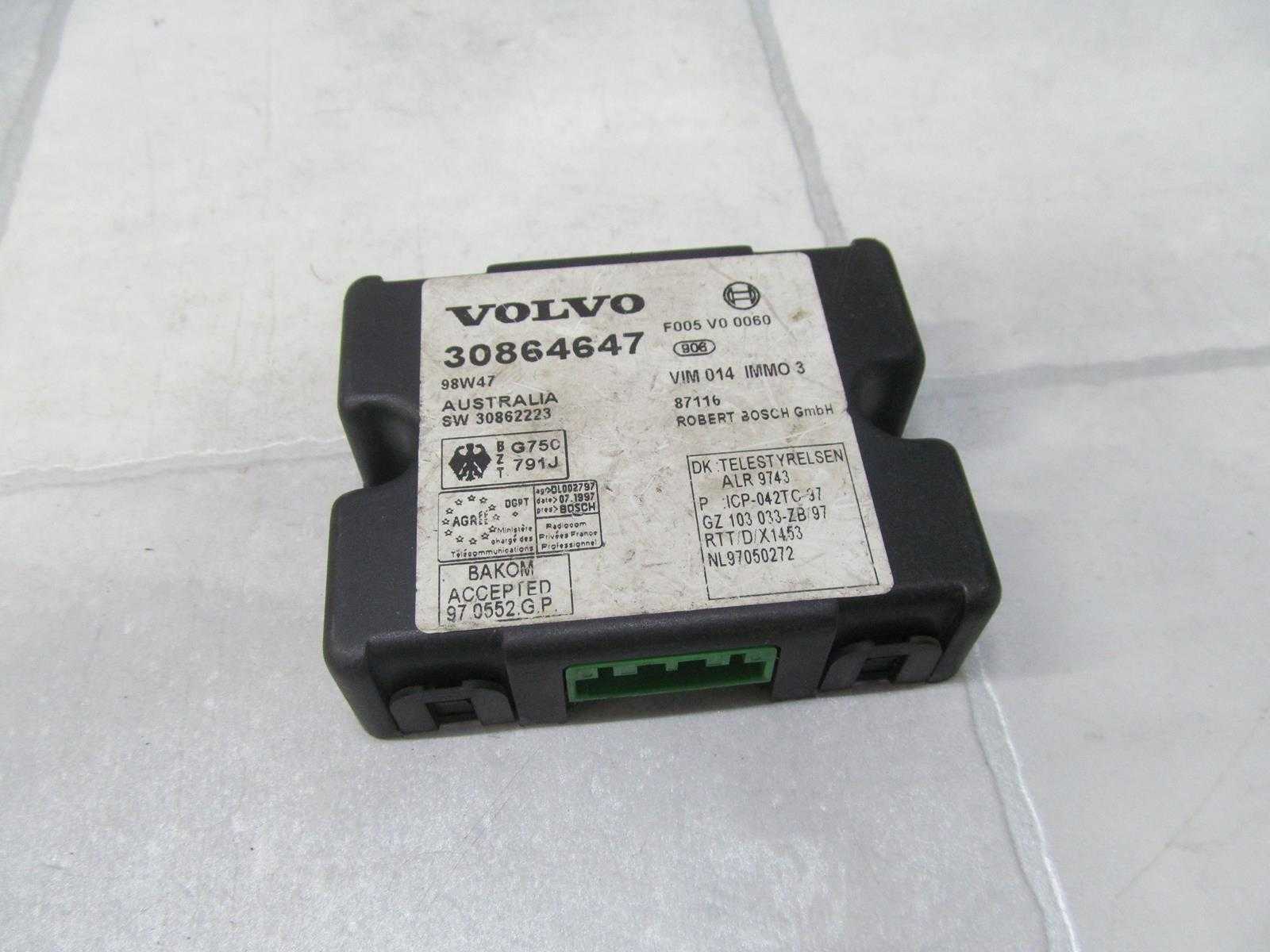 VOLVO S40 V40 95-04 MODUL STEROWNIK IMMO IMMOBILIZERA 30864647