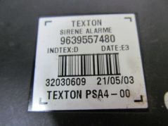 PEUGEOT 407 04-11 SYRENA ALARMU 9639557480