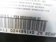 PEUGEOT 607 LIFT 04-10 PODUSZKA AIRBAG FOTEL PRAWY TYL
