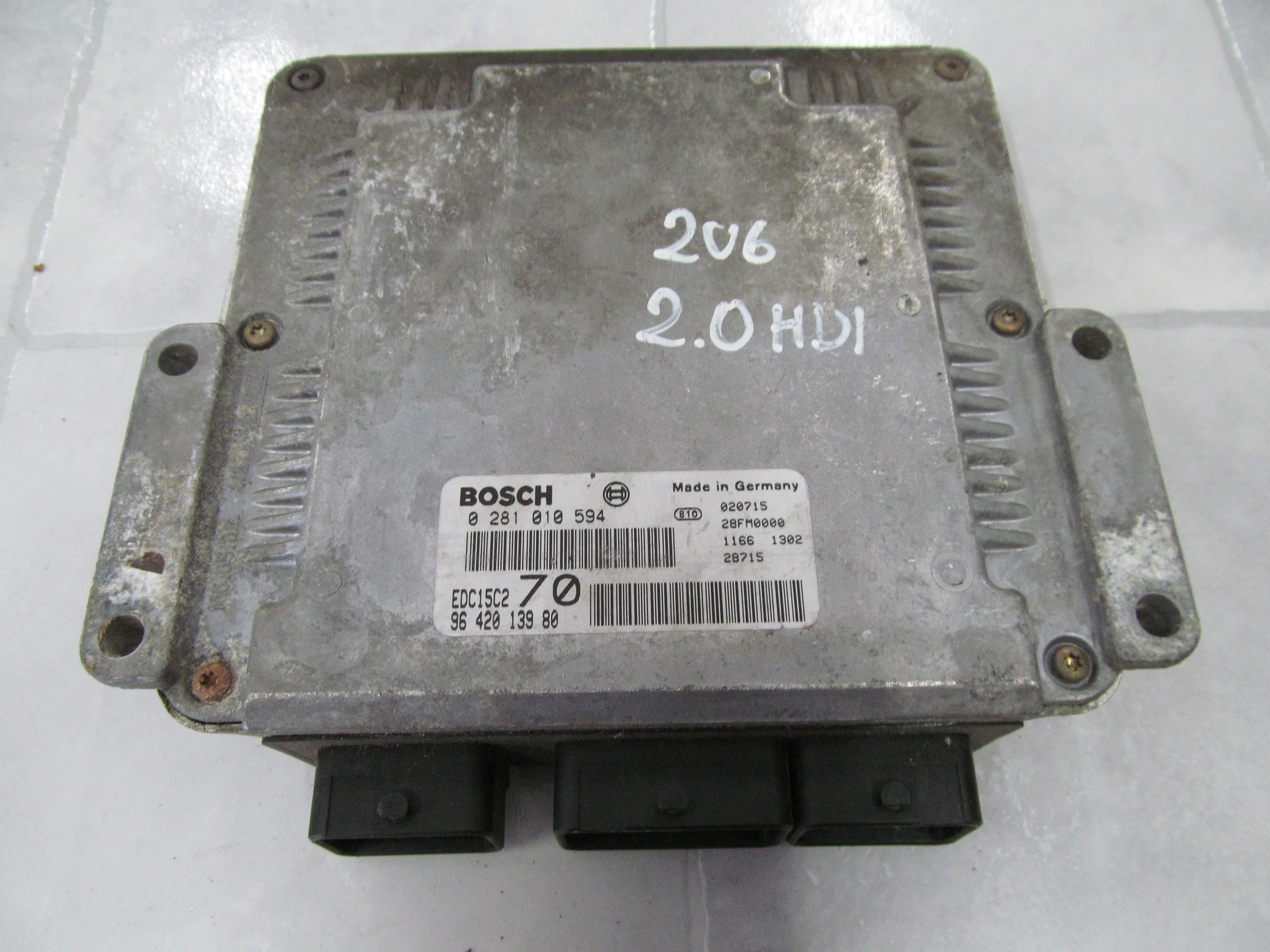 PEUGEOT CITROEN 2.0 HDI KOMPUTER STEROWNIK 0281010594 9642013980